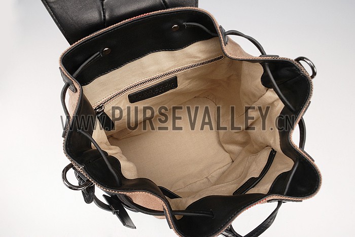 Burberry Medium Canvas Check Backpack Black 607815