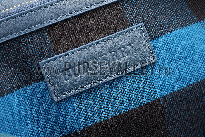 Burberry Medium Canvas Hobo Bag Light Blue 607820