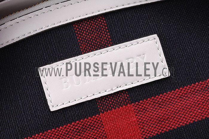 Burberry Medium Canvas Hobo Bag Dark Blue 607821