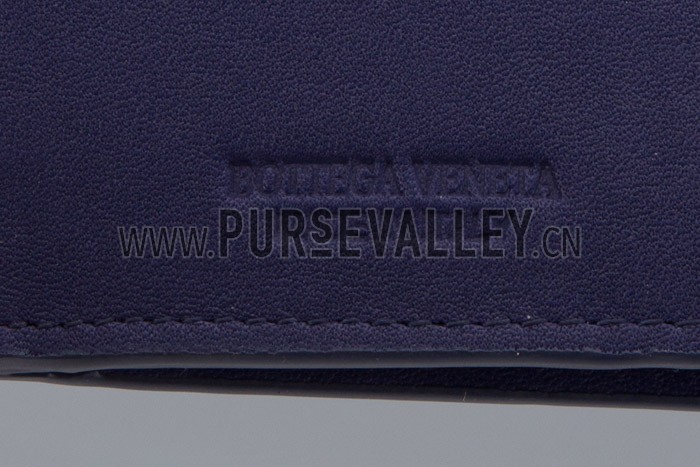 Bottega Veneta Intrecciato Nappa Continental Blue Walet