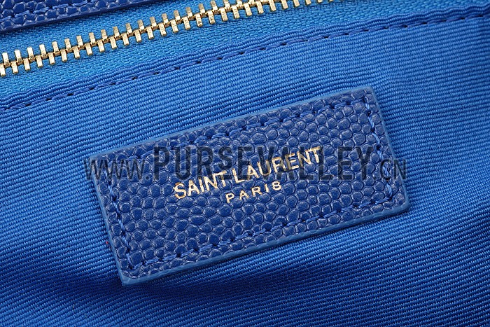 Saint Laurent Classic Monogram Shopping Bag Royal Blue 607879