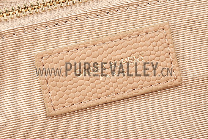 Saint Laurent Classic Monogram Satchel Beige 607881