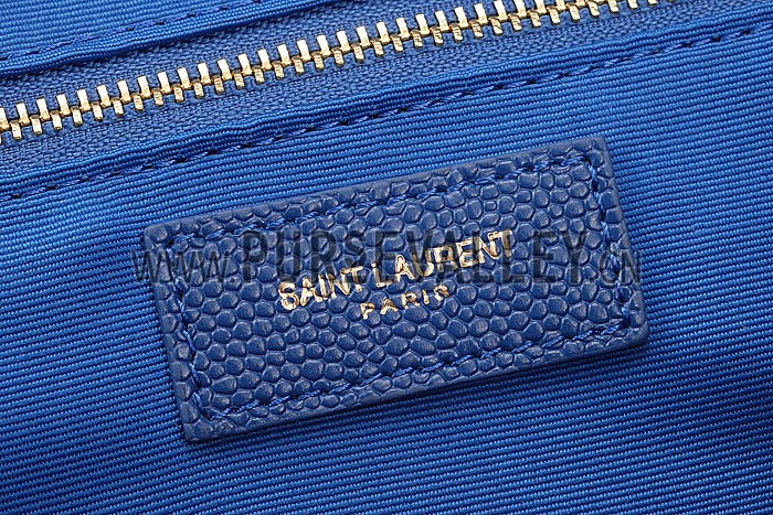 Saint Laurent Classic Monogram Satchel Rolay Blue 607883