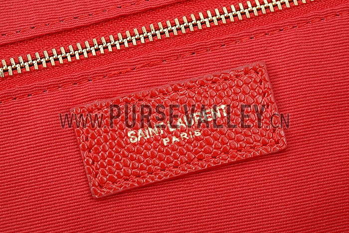 Saint Laurent Classic Monogram Satchel Red 607884