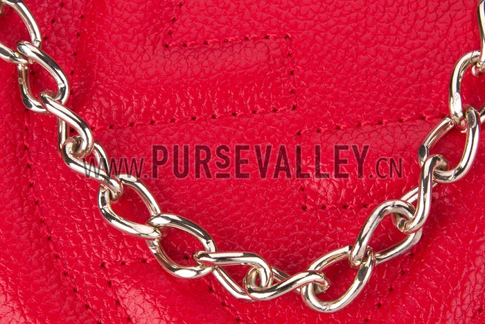 Gucci Medium Soho Rust Leather Shoulder Bag with Chain Straps