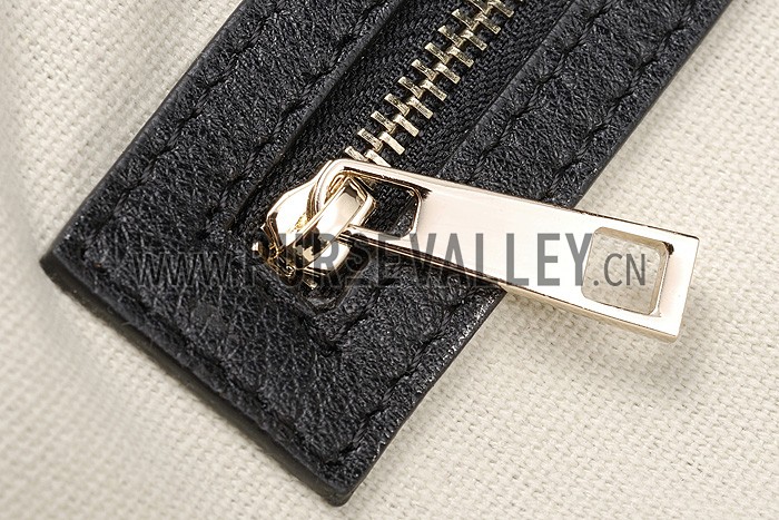 Gucci Hip Bamboo Leather Tote Black 607331