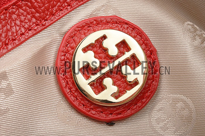 Tory Burch Amanda Logo Clutch Red 607612
