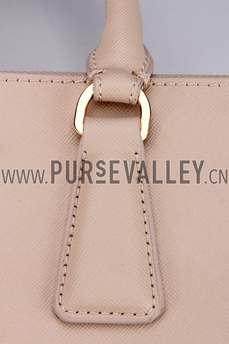 Prada Saffiano Lux Top Handle Beige