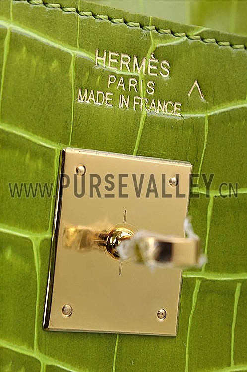 Hermes Birkin 35 Crocodile Anis Green 608057