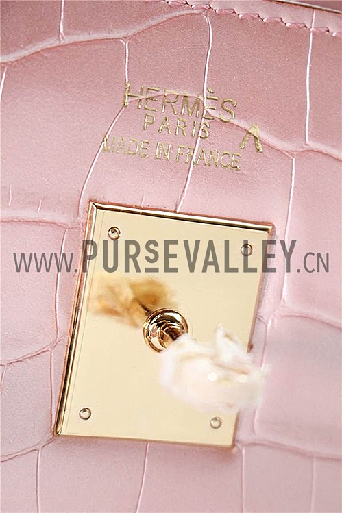 Hermes Birkin 35 Crocodile Rose Dragee 608058