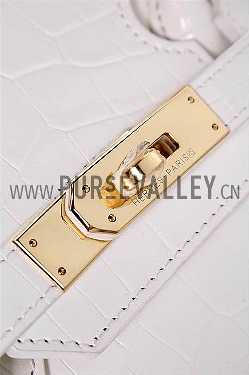 Hermes Birkin 35 Crocodile White 608064