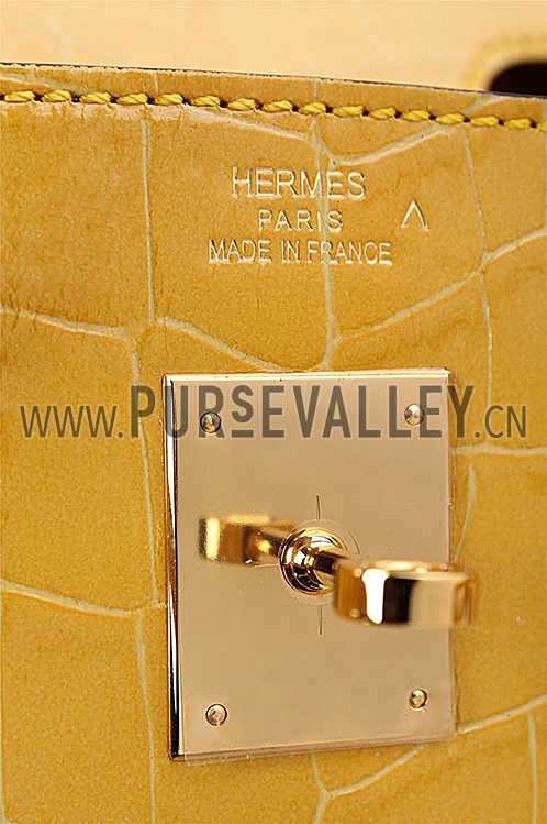 Hermes Birkin 35 Crocodile Yellow 608065