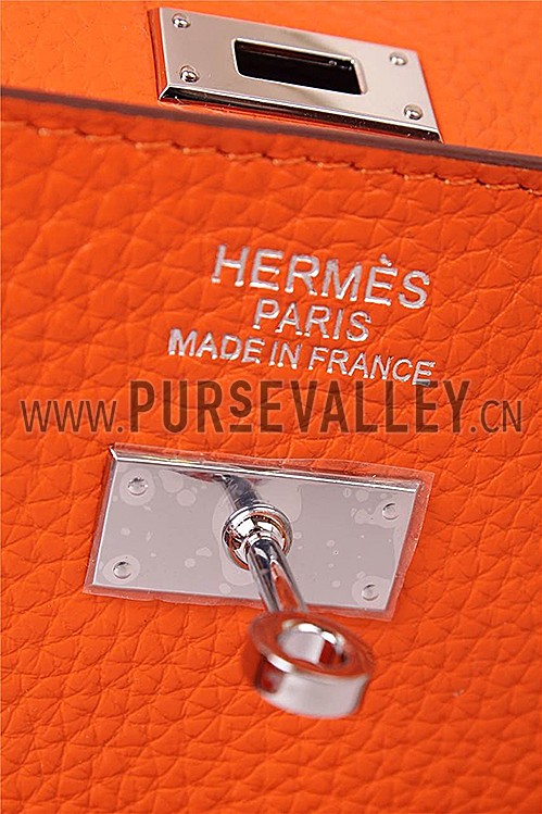 Hermes Kelly Long Wallet Orange 608074