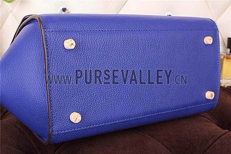 Hermes Stirrup Shoulder Bag Blue Electric 608093