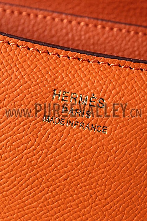 Hermes Constance Orange With Gold Hardware 608111