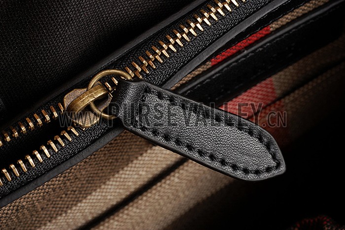 Burberry Man Canvas Check Backpack Saddle Black 608274