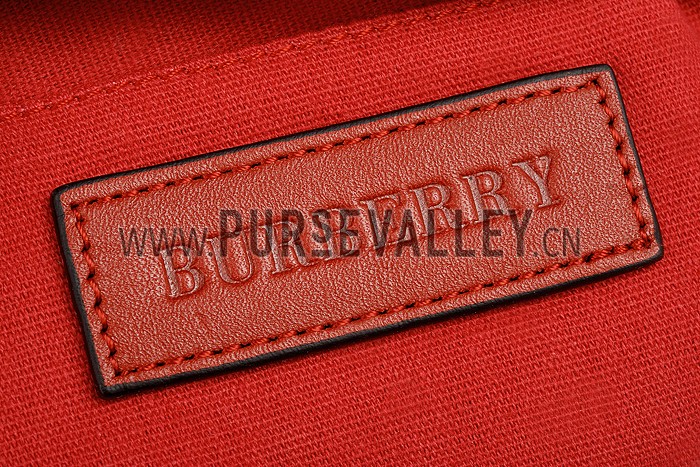 Burberry Haymarket Check Wristlet Parade Red 608282