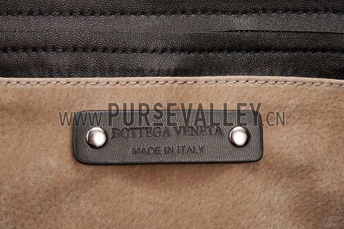 Bottega Veneta Intrecciato Roma Bag Black