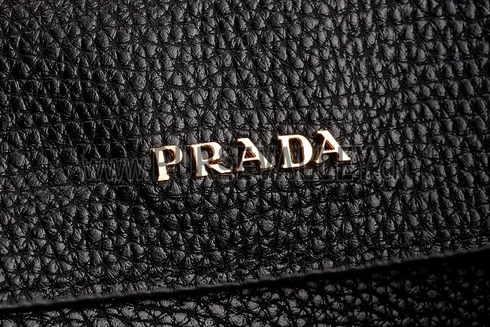 Prada Saffiano Soft Double Bag Black