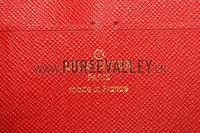 Louis Vuitton Zippy Wallet Retiro Wallet Red
