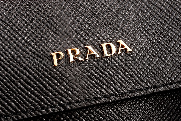 Prada Saffiano Double Tote Black