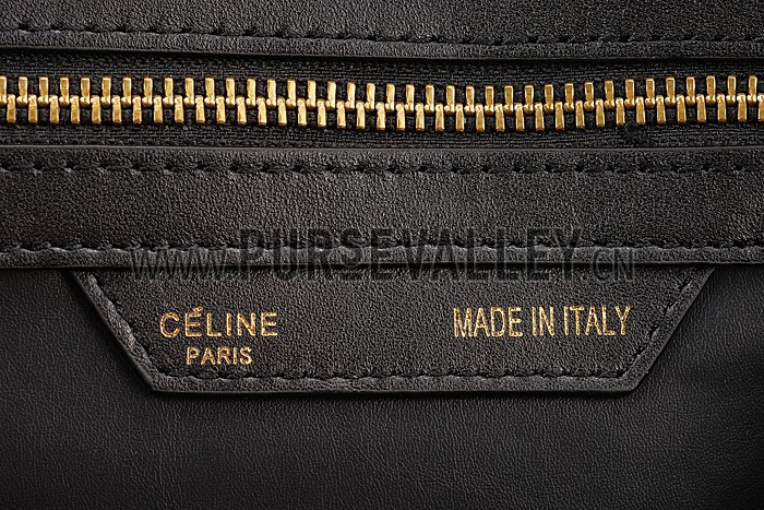 Celine Mini Luggage Black Leather/Suede Leather