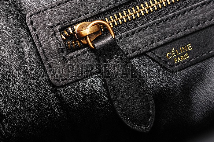 Celine Micro Luggage Black Leather/Suede Leather