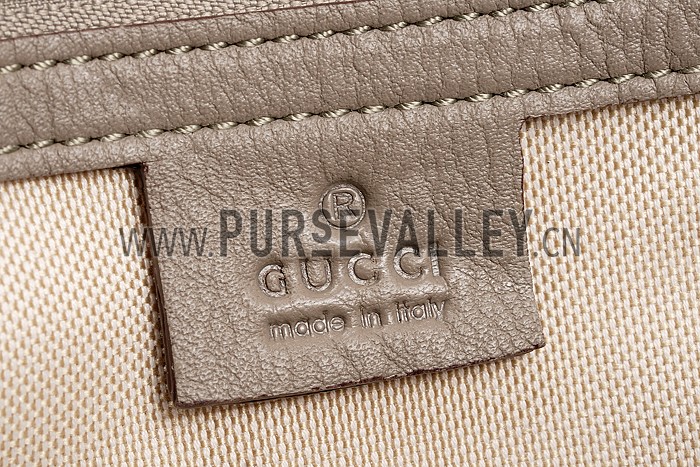 Gucci GG Classic Top Handle Leather Bag Grey