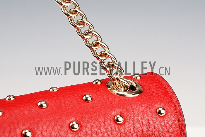 Gucci Miss Bamboo Studded Bag Red
