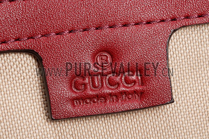 Gucci Lady Web GG Canvas Boston Bag Dark Red