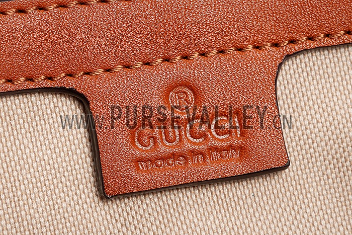 Gucci Lady Web GG Canvas Boston Bag Brown