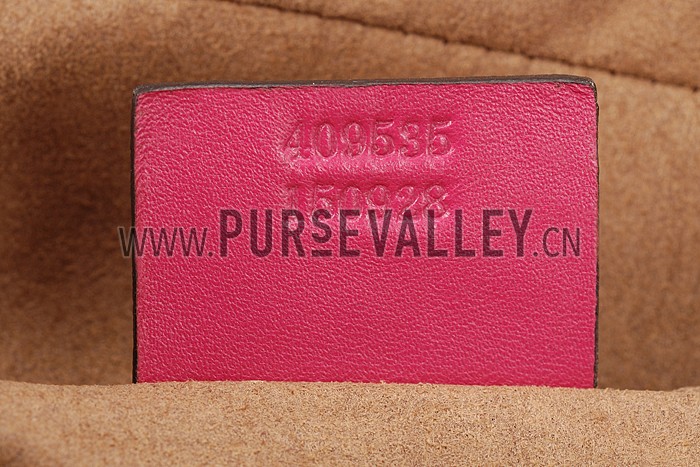 Gucci Supreme Canvas Mini Chain Bag Red & Fuchsia