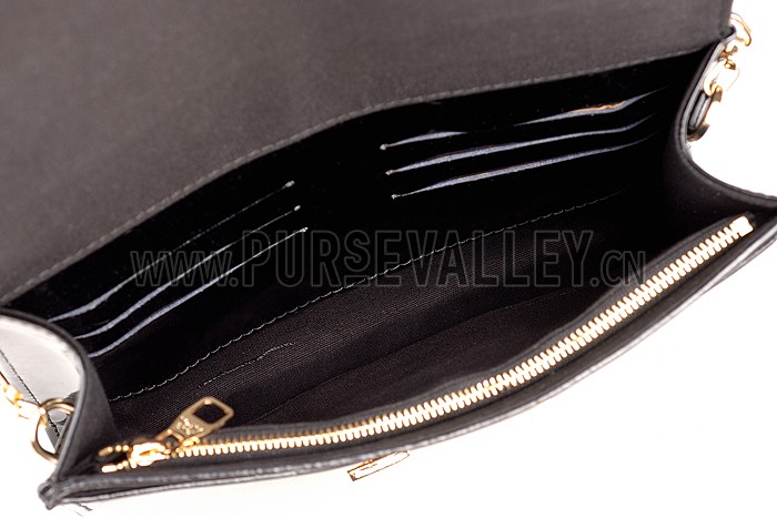 Louis Vuitton Chain Louise Patent Leather Black