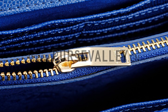 Saint Laurent Monogram Wallet On Chain Blue