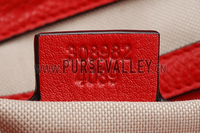 Gucci Soho Leather Top Handle Red Bag