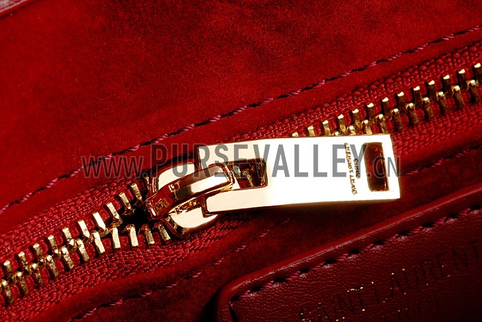 Saint Laurent Monogram Satchel Dark Red