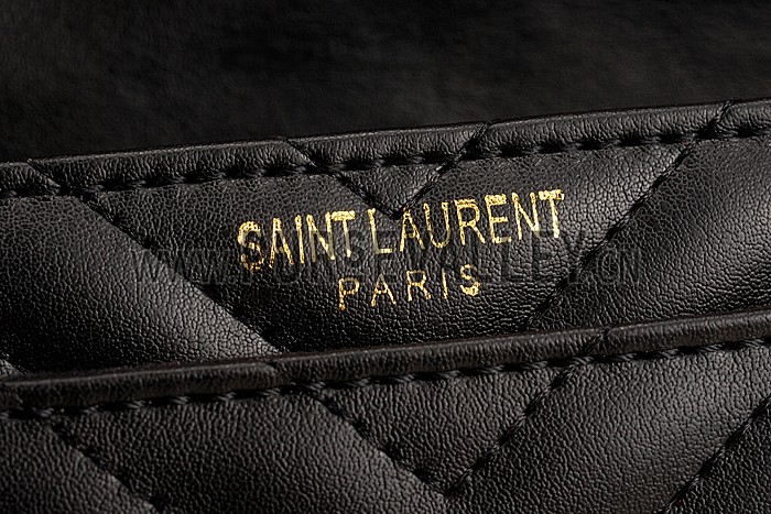Saint Laurent High School Matelasse Medium Bag Black