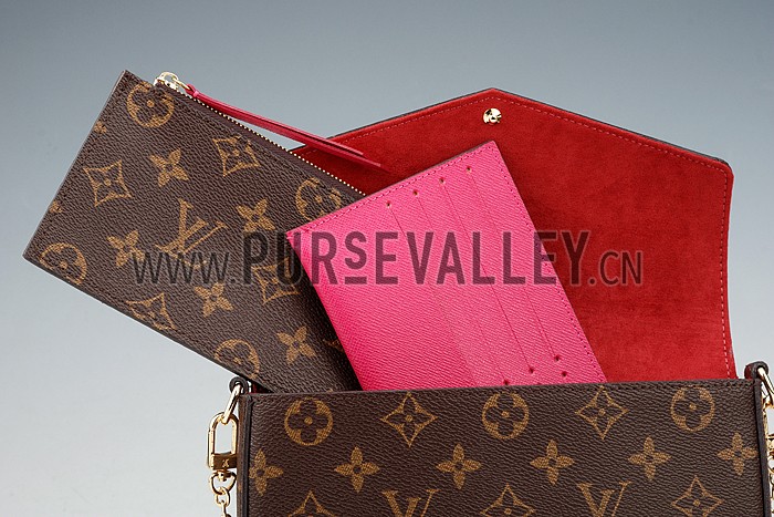 Louis Vuitton Monogram Felicie Chain Wallet Fuchsia 18926651