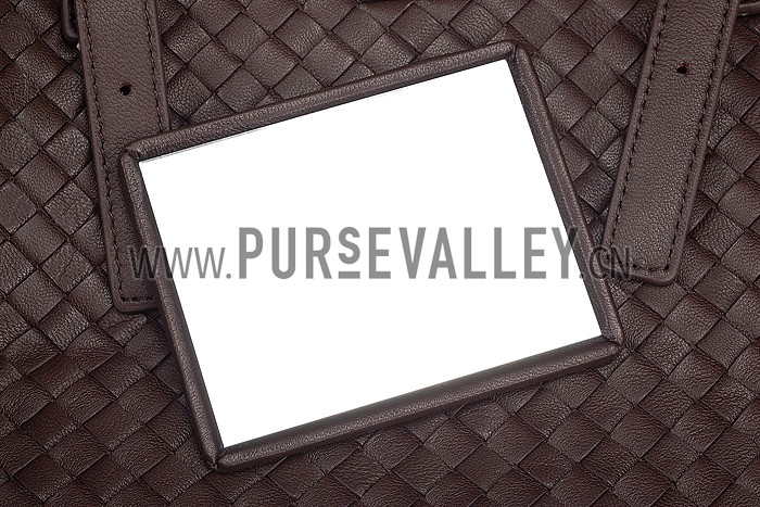 Bottega Veneta Intrecciato Nappa Top Large Handle Brown Bag