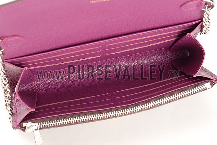 Louis Vuitton Monogram Totem Chain Wallet Plum
