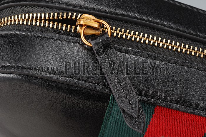 Gucci Bee Detail Black Leather Bag