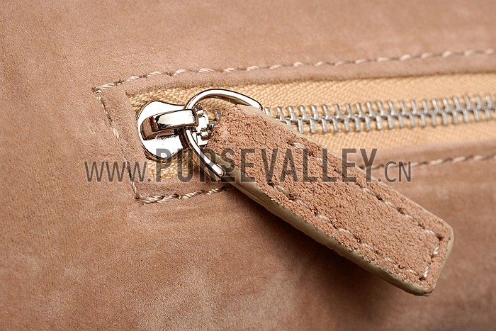 Saint Laurent Rive Gauche Small Fringed Suede Bag Beige