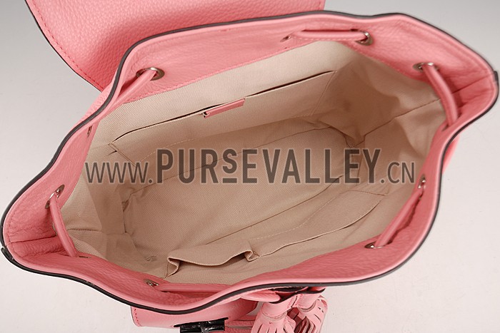 Gucci Bamboo Leather Backpack Pink