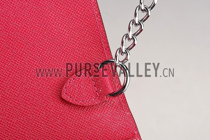 Louis Vuitton Tribal Mask Chaine Wallet Epi White Fuchsia