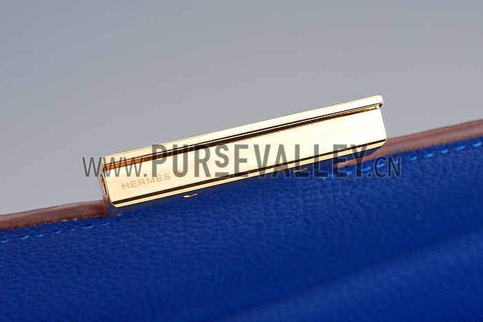 Hermes Constance Elan Blue Electric With Gold Hardware 608122