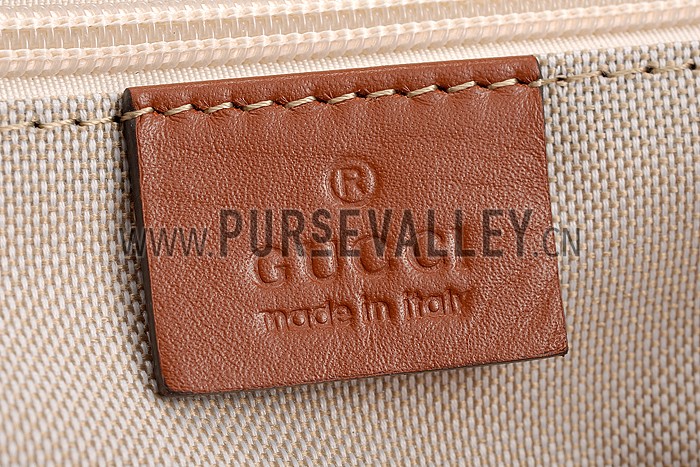 Gucci Original GG Canvas Messenger Flap Bag Brown