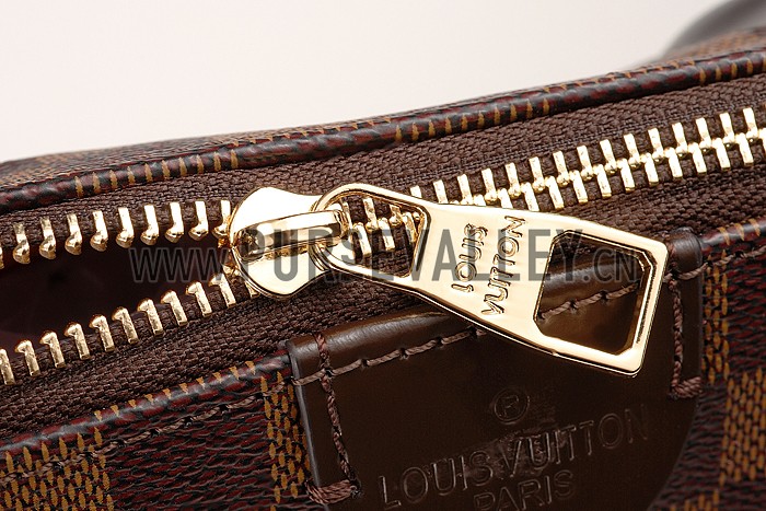 Louis Vuitton Cassa Tote PM Damier Ebene Canvas Red