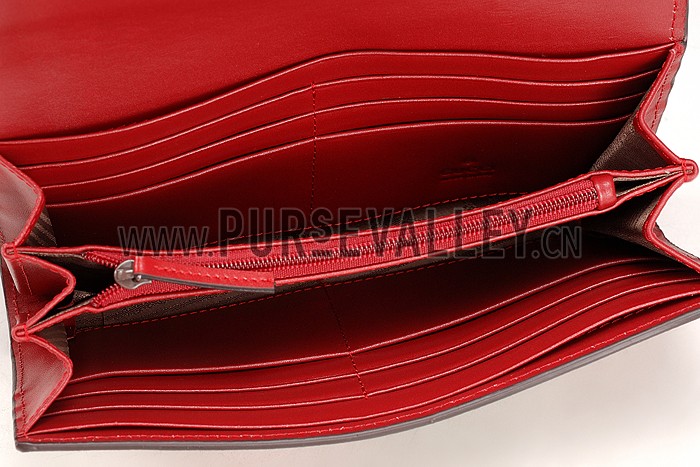 Gucci Red Blooms Supreme Canvas Wallet