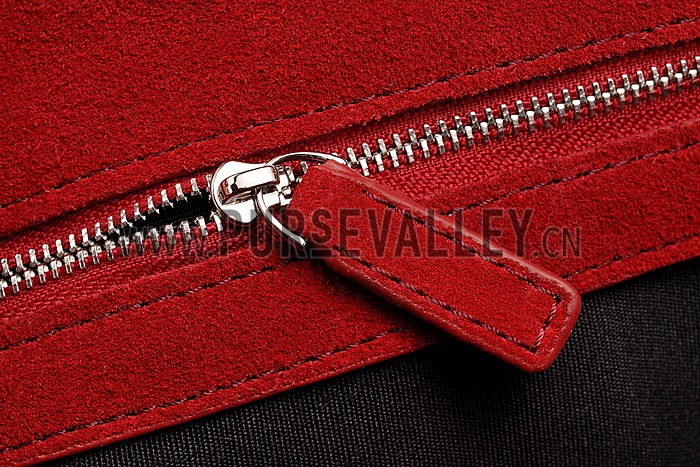 Saint Laurent College Matelasse Medium Fringed Suede Bag Red