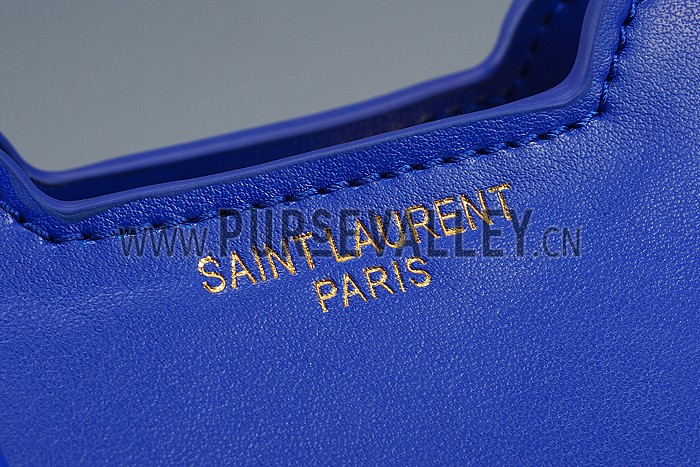 YSL Classic Cabas Y Medium Bag Dark Blue 608326